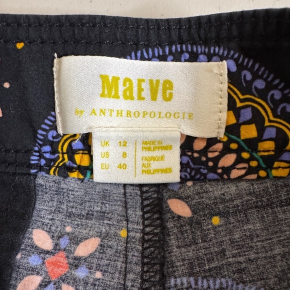 Anthropologie Colorful Printed Tailored Shorts – Boho Mandala Festival Style - Picture 6 of 7